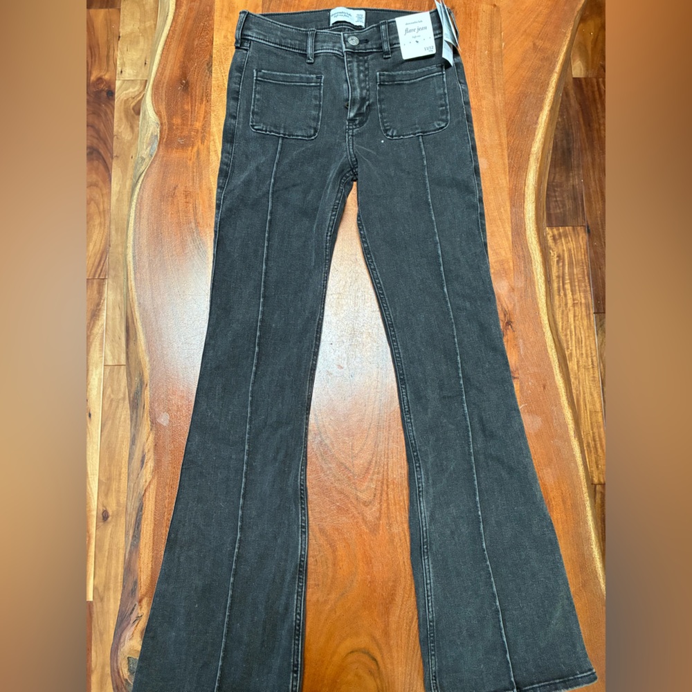 Abercrombie Kids Dark Gray Flare Jeans